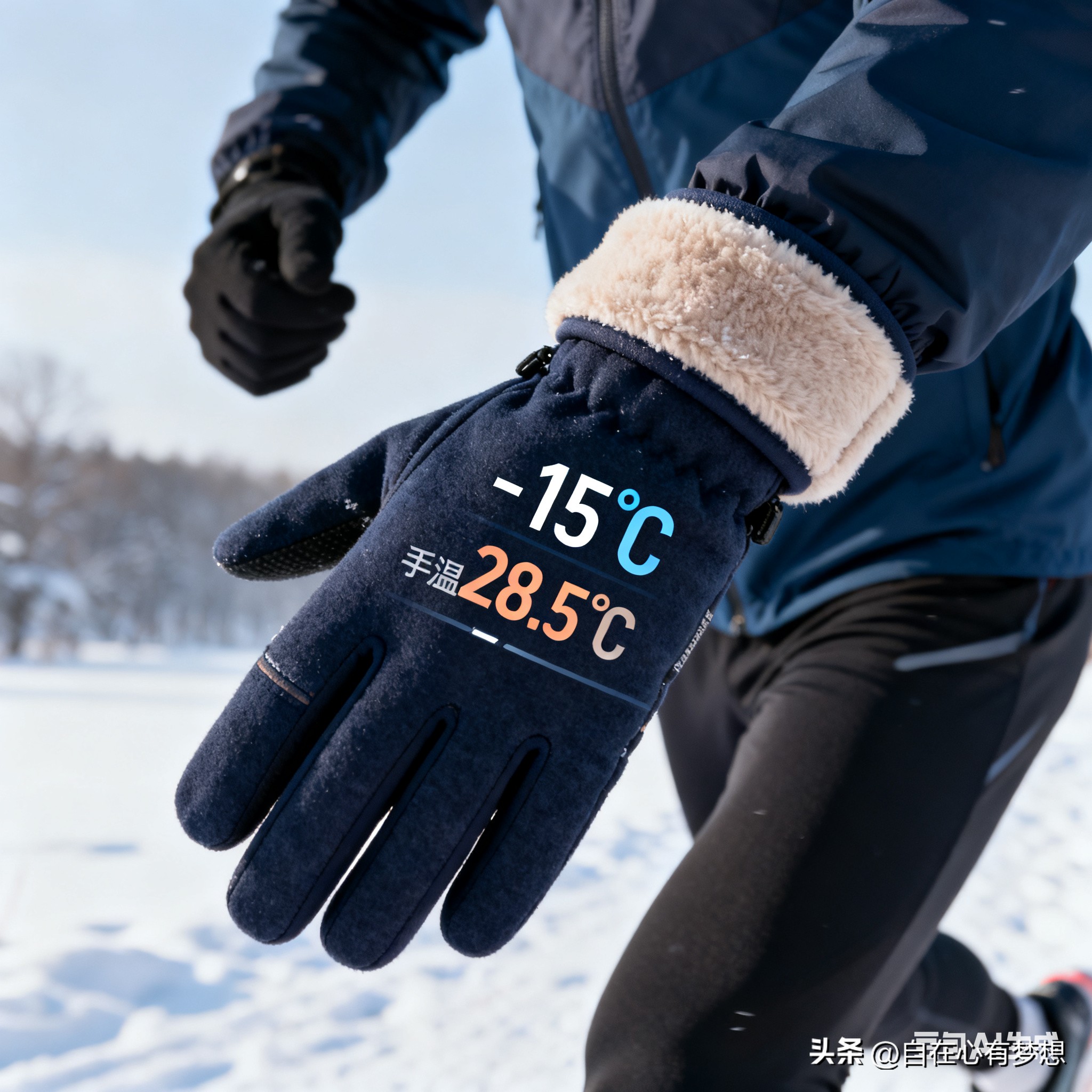 健身手套样式_冬季跑步手套_导电纱线款