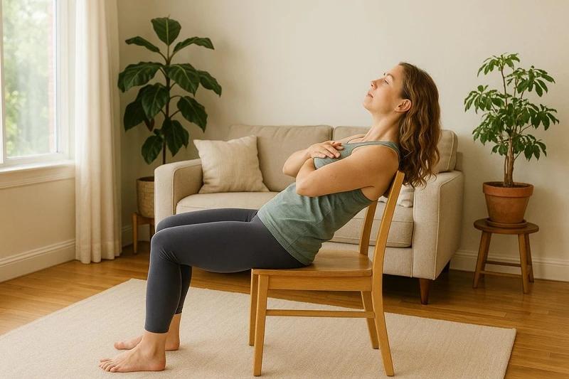 居家椅子瑜伽教程_髋关节训练椅_椅子瑜伽动作