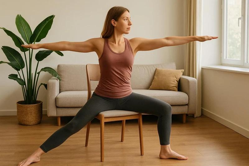 髋关节训练椅_椅子瑜伽动作_居家椅子瑜伽教程